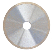 Continuous rim diamond saw blade